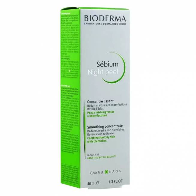 "Boderma Sebium Night Peel Smoothing Concentrate" 40ml