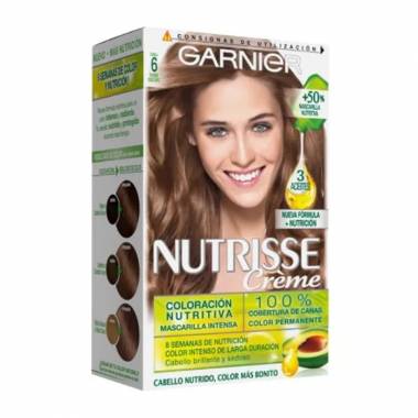 "Garnier Nutrisse" maitinamasis spalvotas kremas 6 tamsiai šviesus