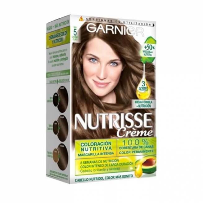 "Garnier Nutrisse" maitinamasis spalvotas kremas 5 šviesiai rudas