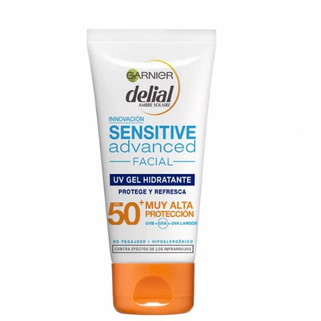 "Delial Uv" drėkinamasis gelis "Sensitive Advanced Ip50" 50ml