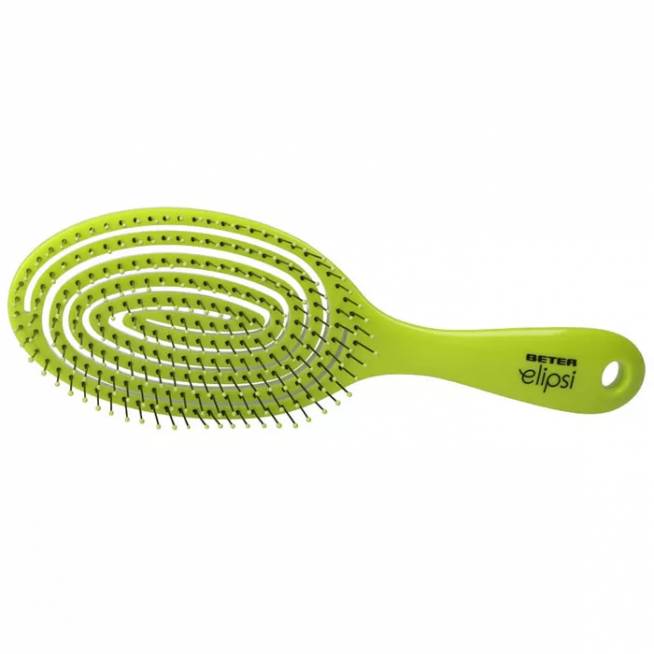 "Beter Elipsi" iššukavimo šepetys "Detangling Fexible Brush Large Green