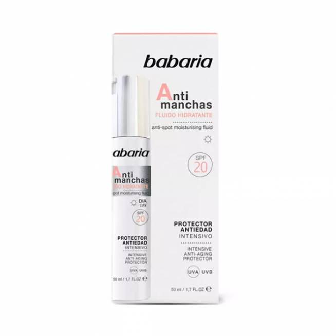 "Babaria" drėkinamasis skystis nuo tamsių dėmių Spf20 50ml