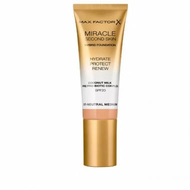 "Max Factor Miracle Second Skin Spf20 7 Neutral Medium" 30 ml