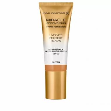 "Max Factor Miracle Second Skin Spf20 9 Tan" 30 ml