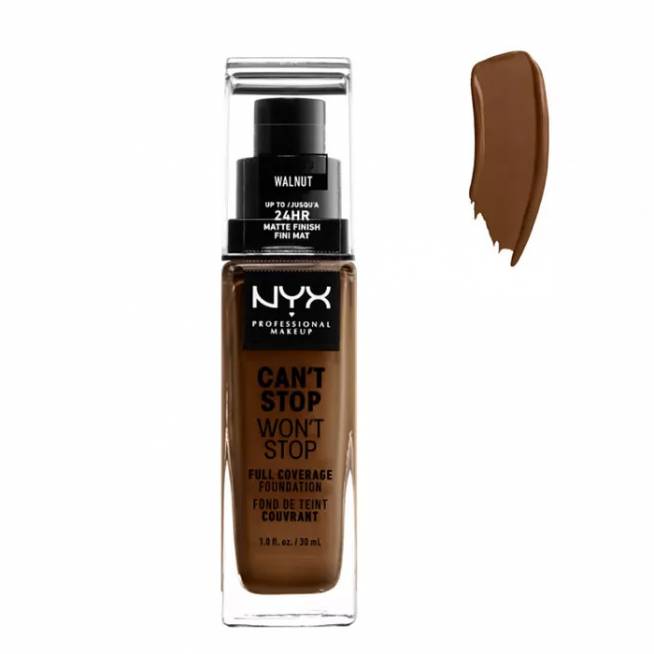 Nyx Can´t Stop Won´t Stop pilnai dengiantis makiažo pagrindas "Walnut" 30ml