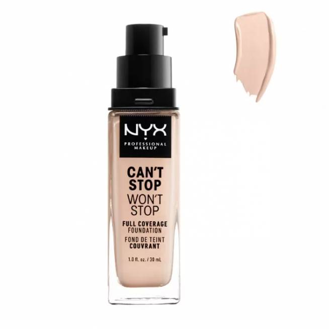 Nyx Can´t Stop Won´t Stop pilnai dengiantis makiažo pagrindas Light Porcel 30ml