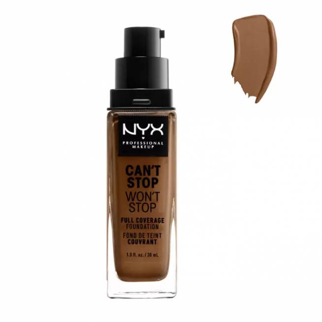 Nyx Can´t Stop Won´t Stop pilnai dengiantis makiažo pagrindas Sienna 30ml