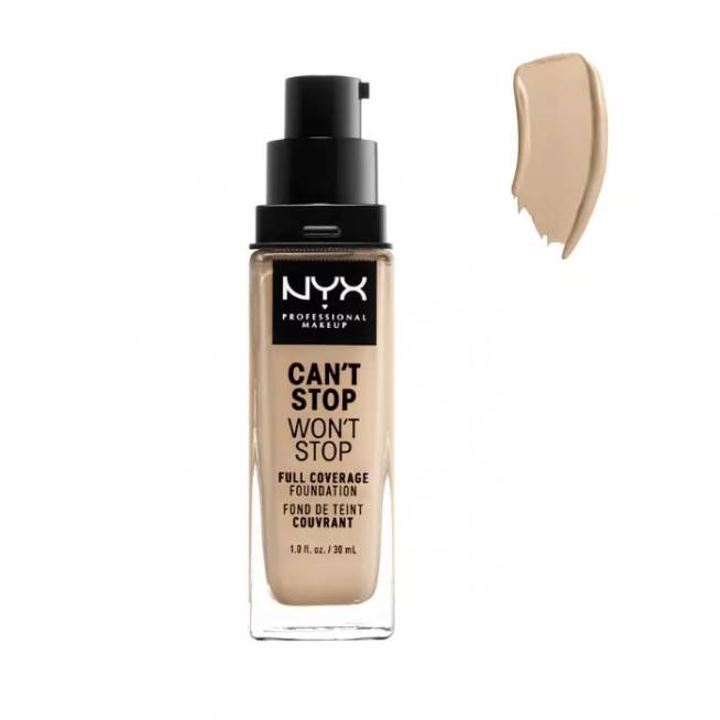 Nyx Can´t Stop Won´t Stop pilnai dengiantis makiažo pagrindas Nude 30ml