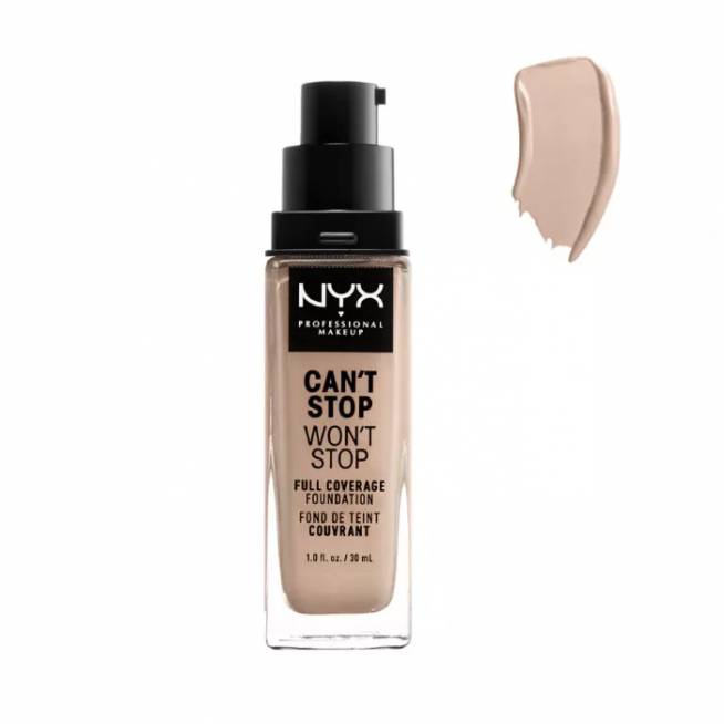 Nyx Can´t Stop Won´t Stop pilnai dengiantis makiažo pagrindas Porcelain 30ml