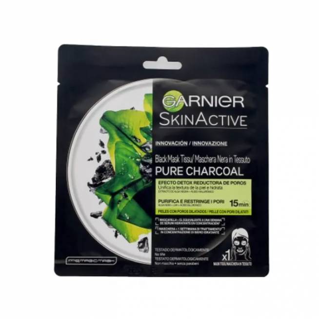 "Garnier SkinActive" juodoji kaukė "Tissu Pure Charcoal" 1 vienetas