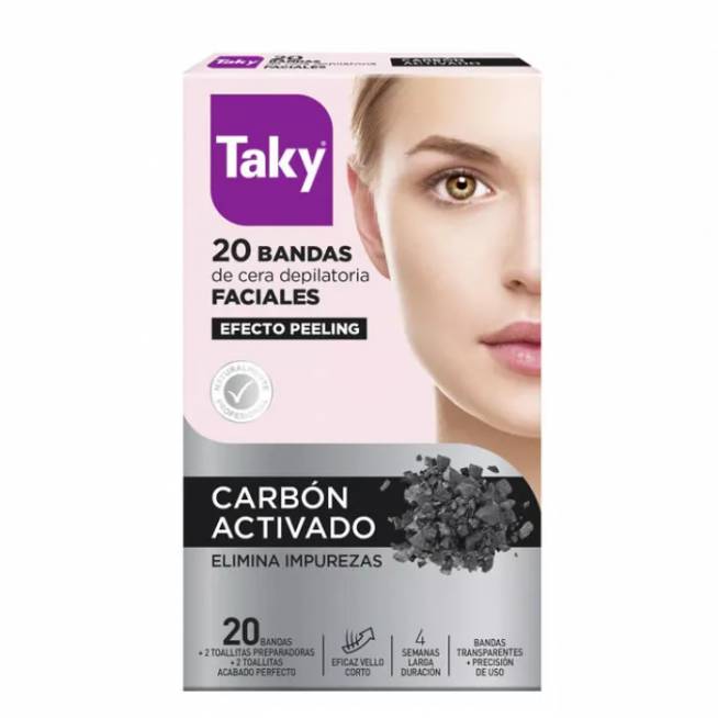 "Taky Carbon Activado" veido vaško juostelės 20 vienetų