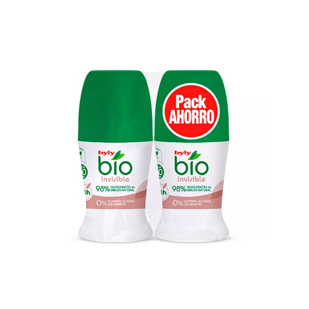 "Byly Bio Bio Natural" 0% nematomas dezodorantas Roll On 2x50ml