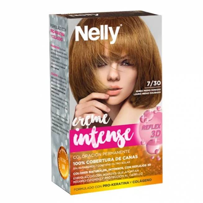 "Nelly Creme Intense Tint 7/30 Medium Golden Blonde