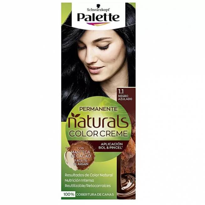 Schwarzkopf Palette Naturals Color Creme 1.1 Melsvai juodas