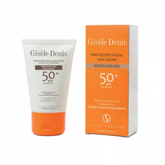 "Gisèle Denis Color" apsauginis veido kremas nuo saulės Spf50+ vidutinio/tamsumo 40ml