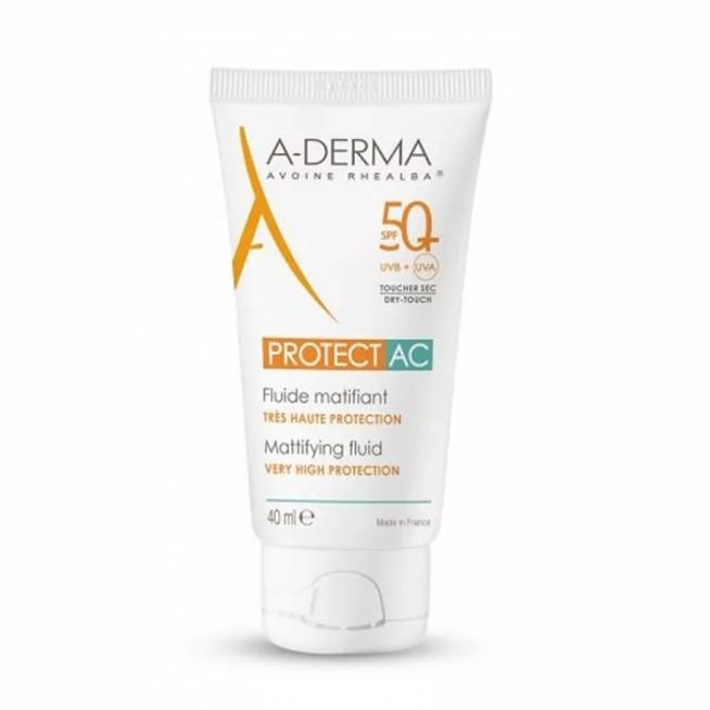 "A-Derma Protect AC" matinis skystis Spf50 + 40ml