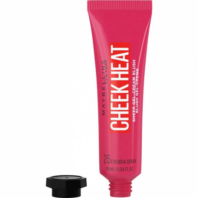 "Maybelline Cheek Heat" geliniai kreminiai skaistalai 25 Fuchsia Spark