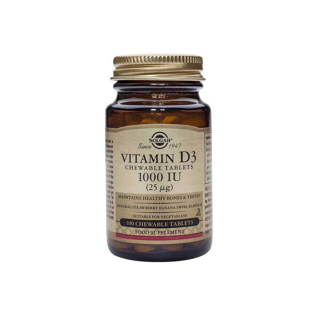 Solgar Vitaminas D3 1000 TV 25cmg cholekalciferolio 100 tablečių