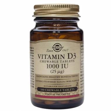 Solgar Vitaminas D3 1000 TV 25cmg cholekalciferolio 100 tablečių