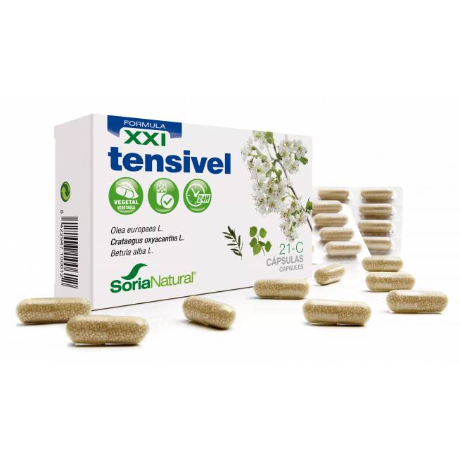 Soria 21-C Tensivel 600 mg 30 kapsulių pailginto atpalaidavimo