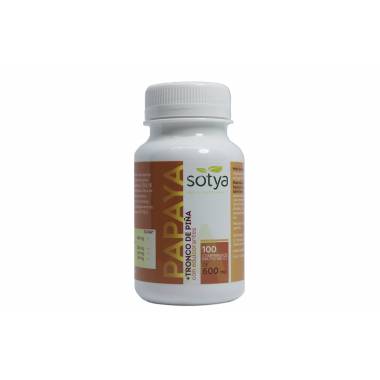 Sotya Papaya Tronco De Piña 600 Mg 100 Comp