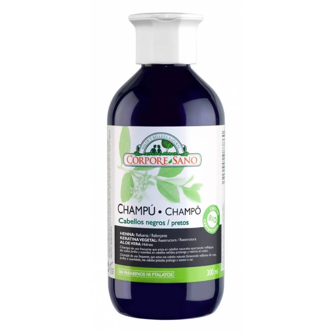 "Corpore Champu Henna" 300ml Juodi plaukai Bio