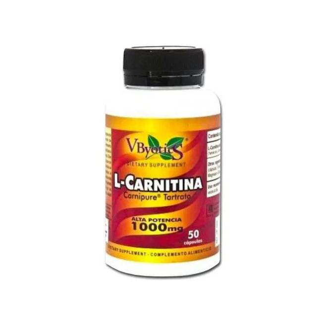 V.byotic L Carnitina Carnipure 1000 mg 50 kapsulių