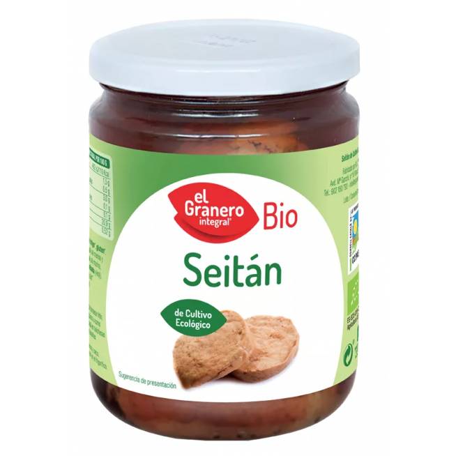 "Granero Seitan" konservuotas seitanas Ekologiškas stiklinis indelis 440g