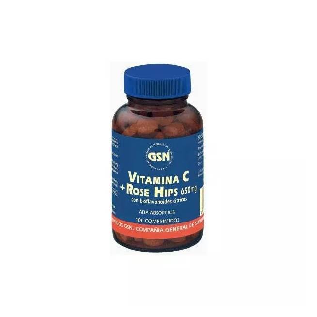 Gsn Vitamina C Rose Hisp 100 Comp