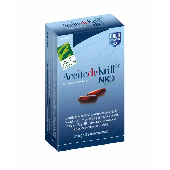 100% natūralios kilmės Aceite De Krill Nko 40 Cap De 500 Mg