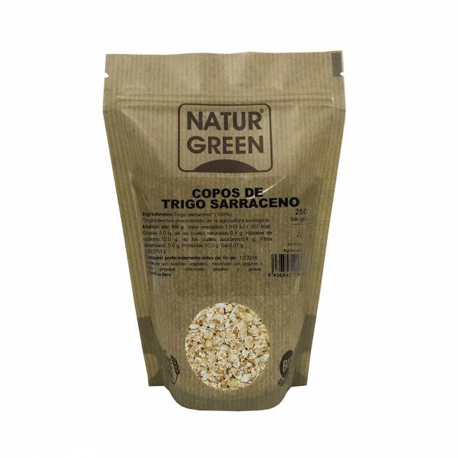 Naturgreen Ekologiški grikių dribsniai 250g S-Gluten