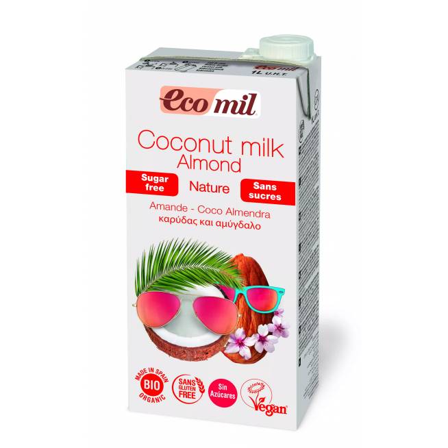 Nutriops Ecomil Coconut Eco Almond Nature 1l be cukraus