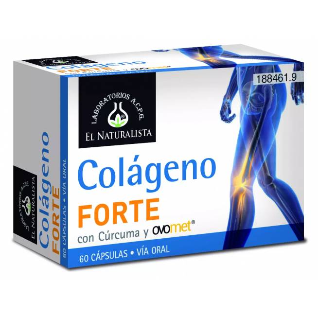 "El Natural Collagen Forte" su kurkuma ir ovometu 60 kapsulių