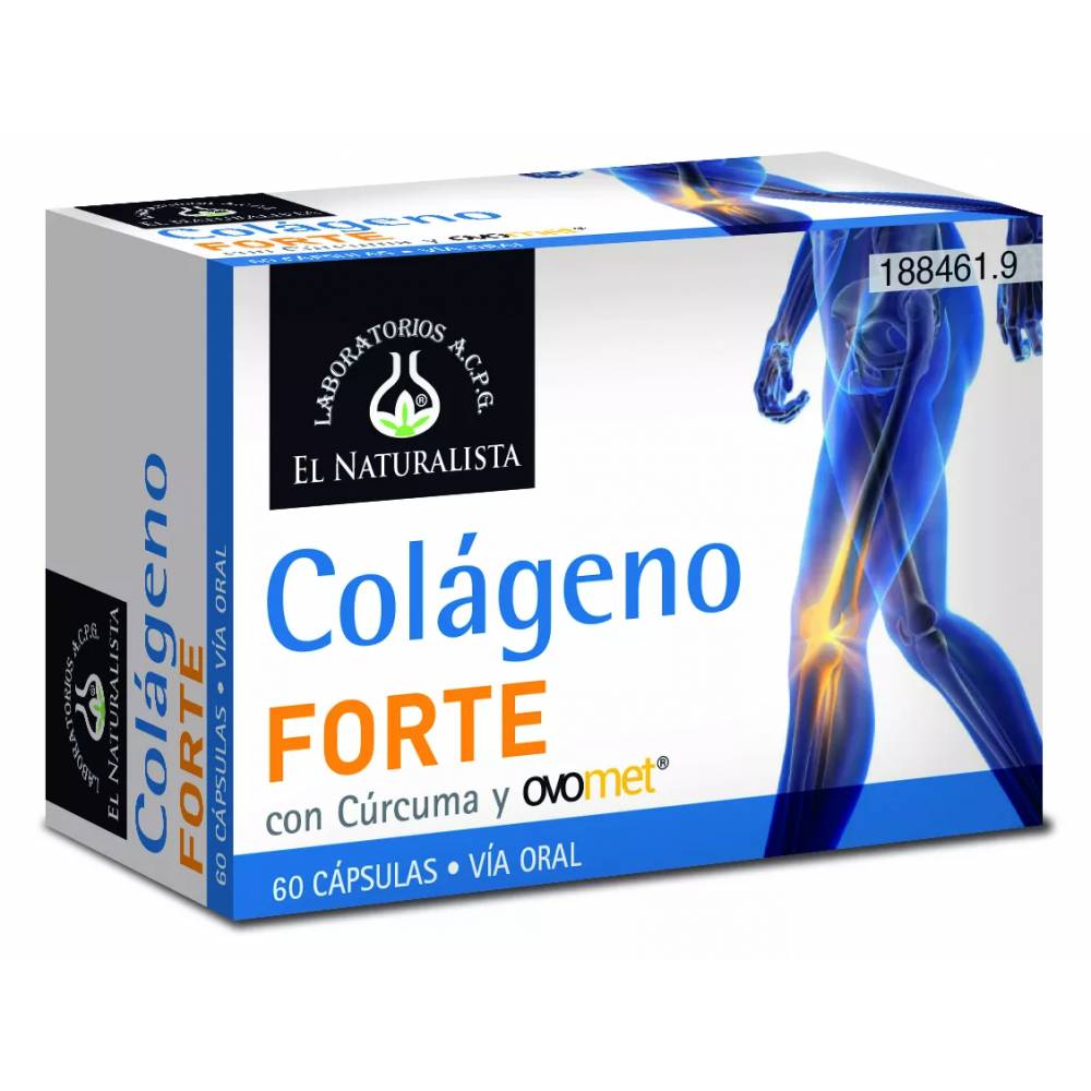 "El Natural Collagen Forte" su kurkuma ir ovometu 60 kapsulių