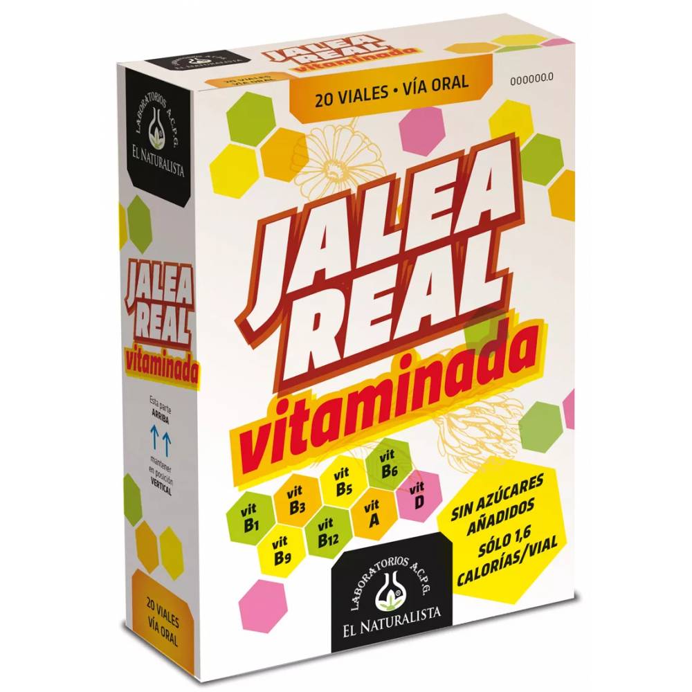 "El Natural Royal Jelly" vitaminizuotas 20 buteliukų, kuriuos lengva atidaryti