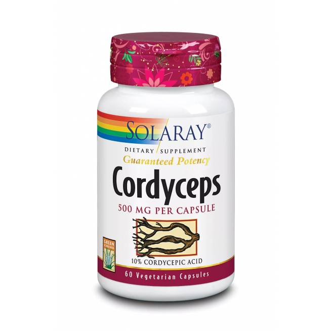 "Solaray Cordyceps Extracto" 500 mg 60 kapsulių