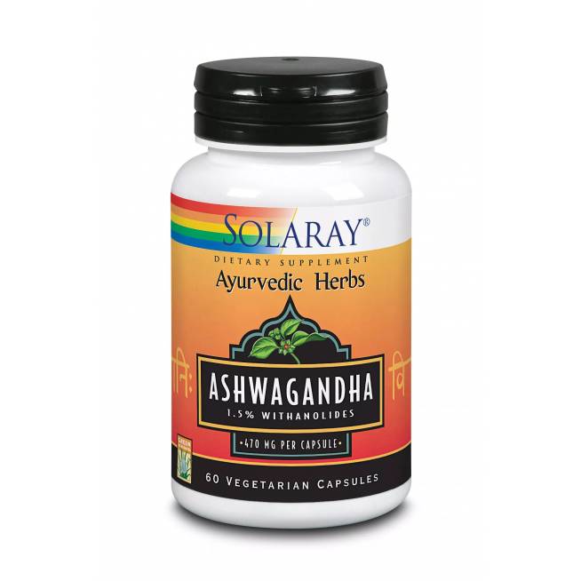 Ashwagandha 470 Mg 60 kapsulių Vegetales-Solaray