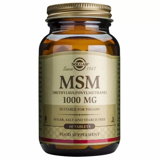 Solgar MSM 1000mg 60 tablečių