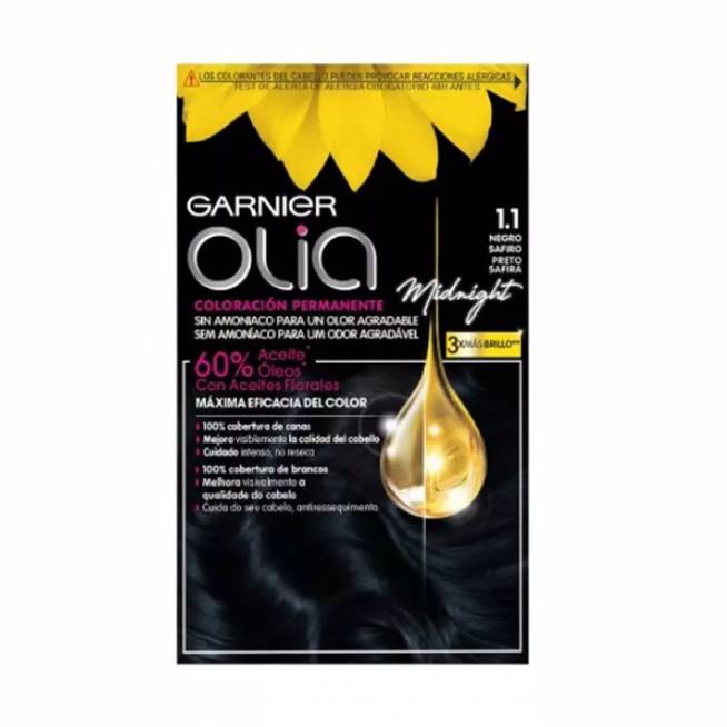 Garnier Olia Permanentiniai dažai 1.10 Black Sapphire