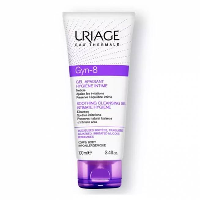 "Uriage Gyn-8" raminamasis valomasis gelis intymiai higienai 100ml