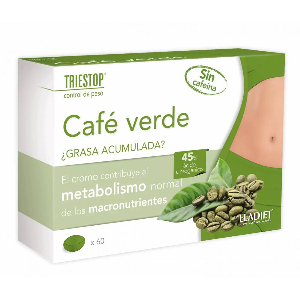 Eladiet Triestop Cafe Verde Sin Cafeina 60 Comp