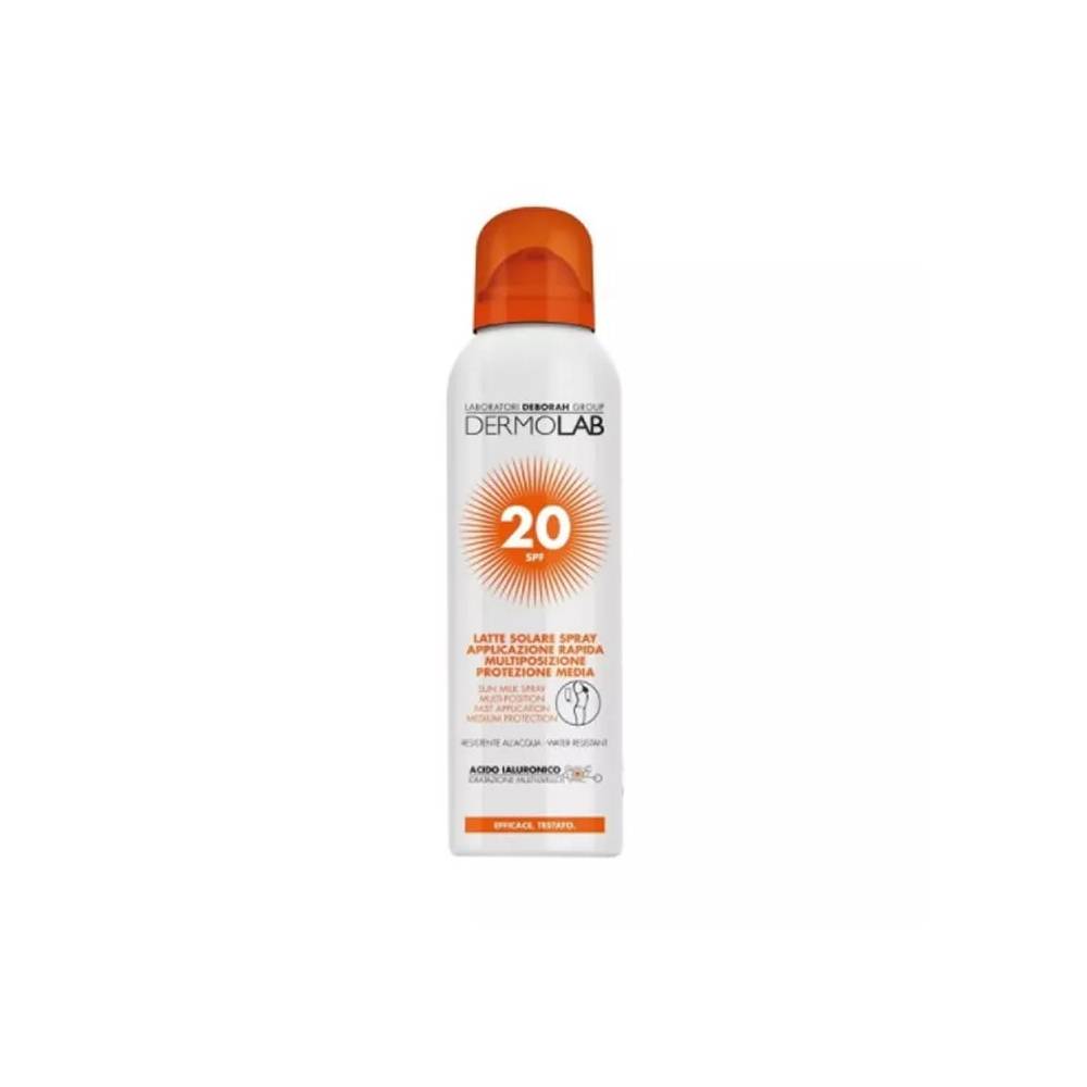 "Dermolab" saulės pieno purškiklis Spf20 150ml