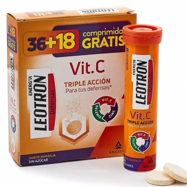 "Leotron" vitaminas C 36 + 18 šnypščiančių tablečių