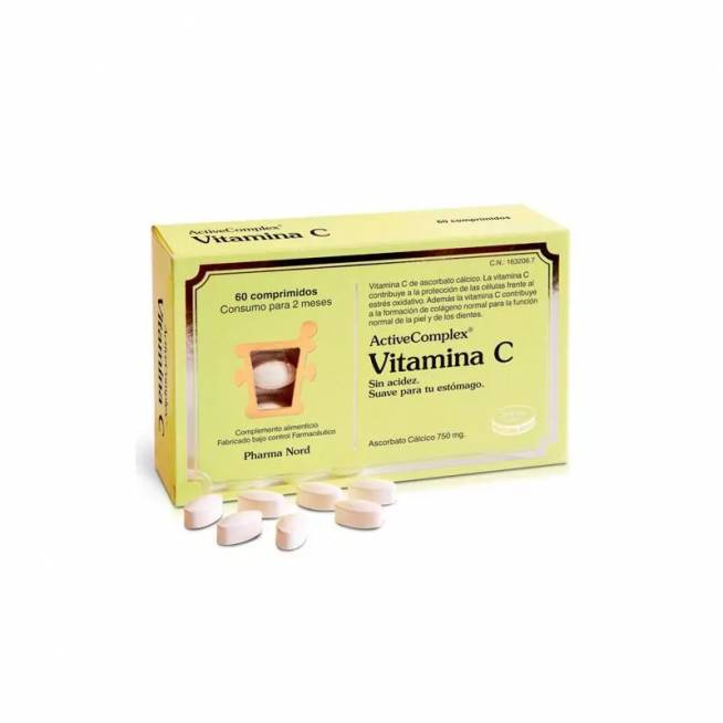 Pharma Nord Activecomplex Vit C 60comp Kalcio askorbatas