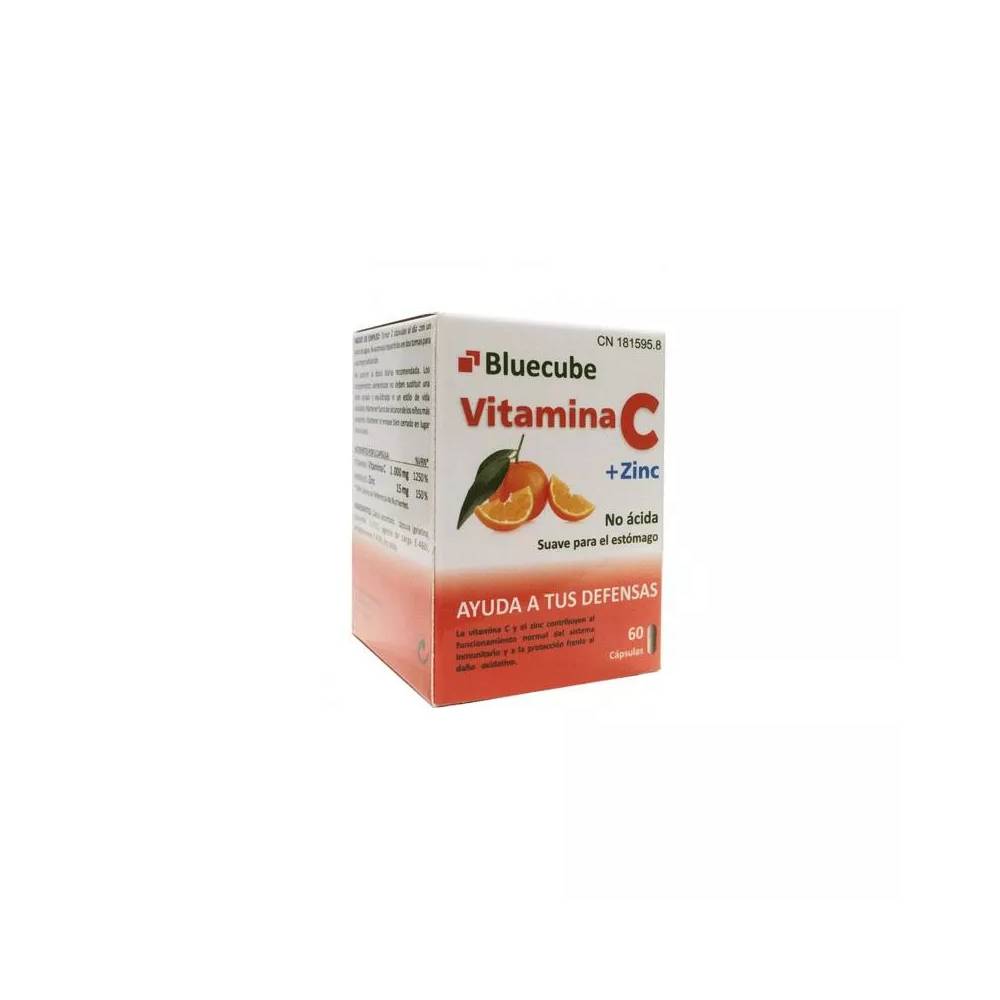 Bluecube Vitaminas C Cinkas 60 kapsulių