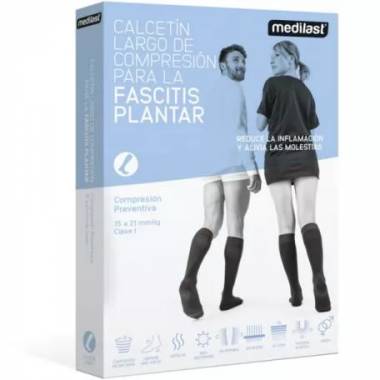 Fascitis Plantar Long Socks Black Medium Medilast