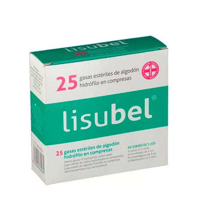 "Lisubel" sterilūs marlės pagalvėlės Hydrofolic Cotton Compresses 25U