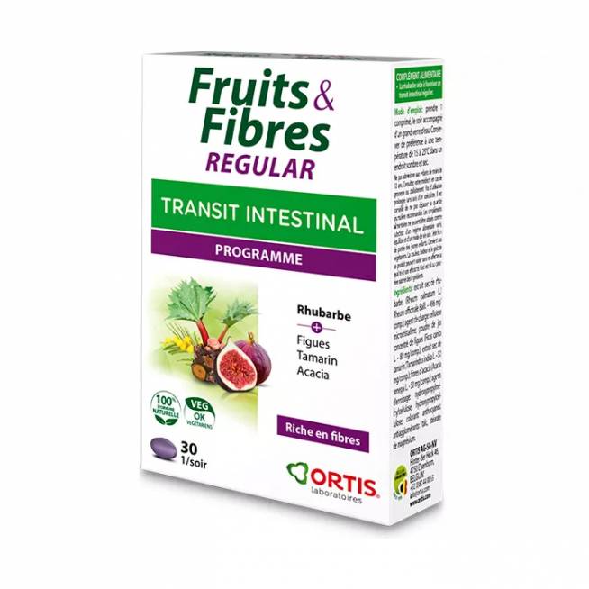 Ortis Fruits y Fibres Intestinal Transit 30 tablečių