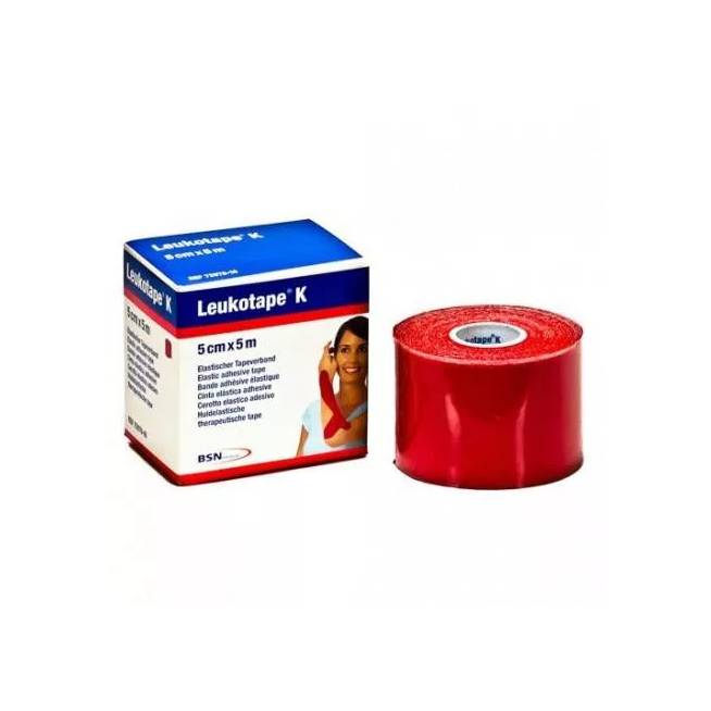 Leukotape K lipnus elastinis tvarstis raudonas 5 cm X 5 M Bsn Medical