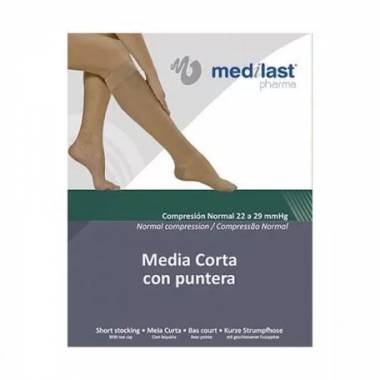 Medilast Corta Con Puntera Negro Talla Mediana